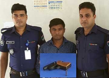 ঝিনাইদহে পিস্তল ও গুলি উদ্ধার