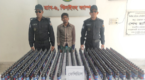 মহেশপুরে ফেন্সিডিলসহ মাদক ব্যবসায়ী আটক