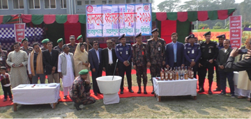 ঝিনাইদহ ও চুয়াডাঙ্গায় বিপুল পরিমান মাদকদ্রব্য ধ্বংস