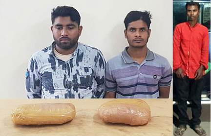 ঝিনাইদহে তিন গাঁজা পাচারকারী র‌্যাব ও ডিবি পুলিশের জালে
