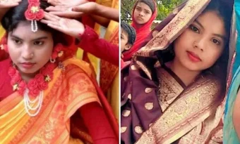 হাতে মেহেদির টকটকে লাল রঙ থাকতেই শেষ বিদায়